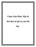 Chùa Liên Phái: Một di tích lịch sử giá trị của Hà Nội