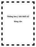 Những lưu ý khi thiết kế hàng rào