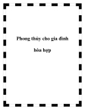 Phong thủy cho gia đình hòa hợp