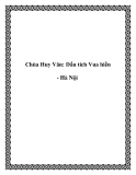 Chùa Huy Văn: Dấu tích Vua hiền - Hà Nội