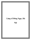 Làng cổ Đông Ngạc, Hà Nội