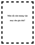 Màu sắc nào mang vận may cho gia chủ?