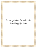 Phương châm của nhân viên bán hàng bậc thầy