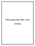 Phương pháp Nghe Ngấm - Deep Listening