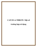 CATCH và THROW: Một số trường hợp sử dụng