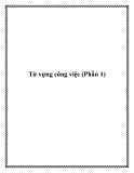 Từ vựng công việc (Phần 1)