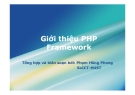 Giới thiệu PHP Framework