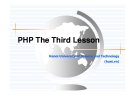 PHP The First Lesson - Chương 3