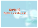 Quản lý  Ngân sách nhà nước