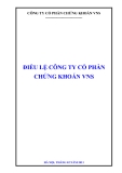 ĐIỀU LỆ CÔNG TY CỔ PHẦN CHỨNG KHOÁN VNS