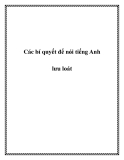 Các bí quyết để nói tiếng Anh lưu loát