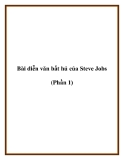 Bài diễn văn bất hủ của Steve Jobs (Phần 1)