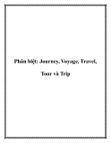 Phân biệt: Journey, Voyage, Travel, Tour và Trip