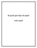 Bí quyết giao tiếp với người nước ngoài