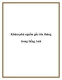 Khám phá nguồn gốc tên tháng trong tiếng Anh