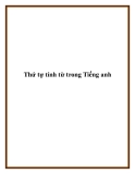 Thứ tự tính từ trong Tiếng anh