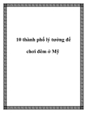 10 thành phố lý tưởng để chơi đêm ở Mỹ