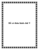 Để có thân hình chữ V 