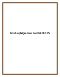 Kinh nghiệm làm bài thi IELTS