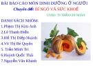 Chuyên đề: BÍ NGÔ VÀ SỨC KHOẺ