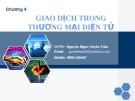 GIAO DỊCH TRONG THƯƠNG MẠI ĐIỆN TỬ