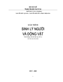 Giáo trình Sinh lý người và động vật - Trần Duy Nga (chủ biên)