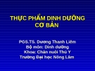 THỰC PHẨM DINH DƯỠNG CƠ BẢN