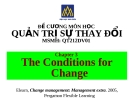 Đề cương quản trị sự thay đổi (ĐH Hoa Sen) - Chương 3