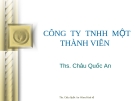  LÝ THUYẾT CÔNG TY TNHH MỘT THÀNH VIÊN  