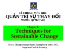 Đề cương quản trị sự thay đổi (ĐH Hoa Sen) - Chương 6