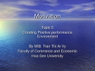  Creating positive Performance Environment