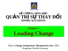 Đề cương quản trị sự thay đổi (ĐH Hoa Sen) - Chương 7