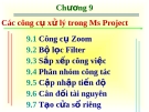  Các công cụ xử lý trong Ms Project