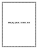 Trường phái Minimalism