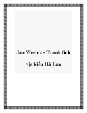 Jan Weenix - Tranh tĩnh vật kiểu Hà Lan