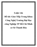 Đề tài: Giao Tiếp Trong Khoa Công Nghệ Trường Đại Học công Nghiệp TP Hồ Chí Minh cơ Sở Thanh Hóa