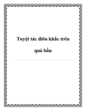 Tuyệt tác điêu khắc trên quả bầu