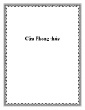 Cửa Phong thủy