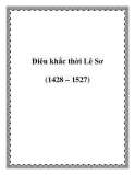 Điêu khắc thời Lê Sơ (1428 – 1527)