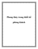 Phong thủy trong thiết kế phòng khách