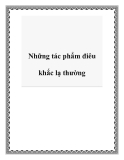 Những tác phẩm điêu khắc lạ thường