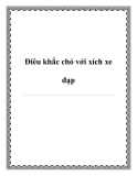 Điêu khắc chó với xích xe đạp