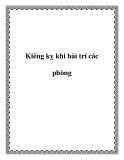 Kiêng kỵ khi bài trí các phòng