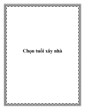 Chọn tuổi xây nhà