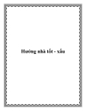 Hướng nhà tốt - xấu