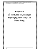 Đề tài: Khảo sát, đánh giá hiện trạng nước sông Cái Phan Rang