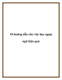 10 hướng dẫn cho việc học ngoại ngữ hiệu quả