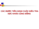 CÁC BƯỚC TIẾN HÀNH CUỘC ĐIỀU TRA SỨC KHỎE CỘNG ĐỒNG 