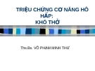 TRIỆU CHỨNG CƠ NĂNG HÔ HẤP