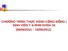 Chương trình thực hành cộng đồng I - Nghiên cứu kiến thức, thái độ và hành vi đối với hút thuốc lá của người dân tại quận Ninh Kiều và quận Cái Răng